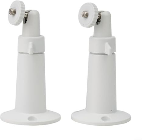 Metal Wall Holder for Ring Up Cam in Battery HD Security Camera Includes Screws and Adjustable Features (white)