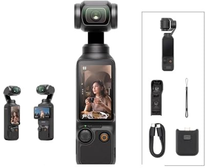 For DJI for Osmo Pocket 3 Vlogging Camera with 1'' CMOS&4K/120fps Video Face/Object 2 Rotatable Touchscreen Small(Standard Set)