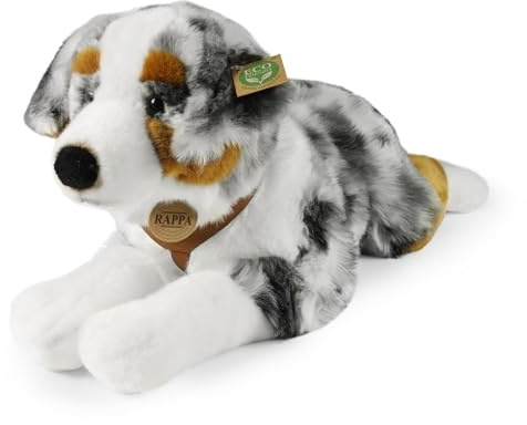 RAPPA - 230040 - Hund, Australian Shepherd, liegend, Plüsch, 25cm x 26cm x 61cm, Handwäsche, ECO-Friendly