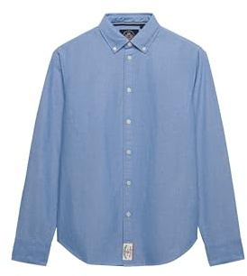 Superdry Damen Oxford Langarmhemd mit schmaler Passform