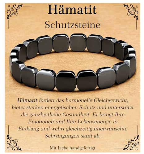 Esrael Hämatit Obsidian Tigerauge Armband für Herren, Verstellbares Magnetar-Perlenarmband Herren,Echte Naturstein Geschenk für Männer