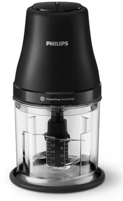 Philips HR1501/00 Food Chopper, PowerChop Technology, 450 W, 2 speed settings