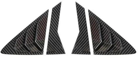 Heckscheiben Seitenspoiler Für Hyundai Für Verna Für Accent Für Solaris Limousine 2010-2016 Hinten Seite Fenster Lamellen Dreieckige Jalousien Zubehör(Carbon Look)