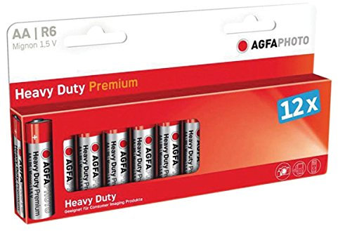 AGFA PHOTO AA Zinc Chloride Battery. Pack of 12.