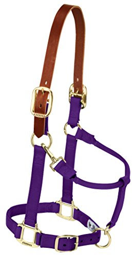 Weaver Leder abtrünnigen Original Verstellbare Kinn und Hals Snap Halfter, violett