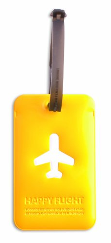 HF Square Luggage Tag - yellow Alife Design Gepäckanhänger
