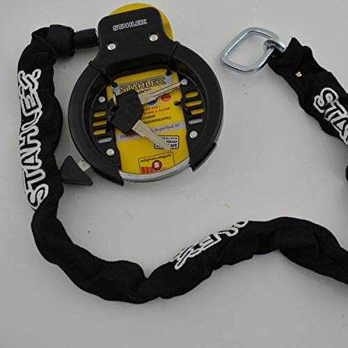 Stahlex 470+ Rahmenschloss + Einsteckkette, schwarz, 90 cm