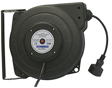 STEINER Federzug Kabelaufroller H05VV-F/3 x 1,5 Länge 20 m IP42, 1 Stück,123020