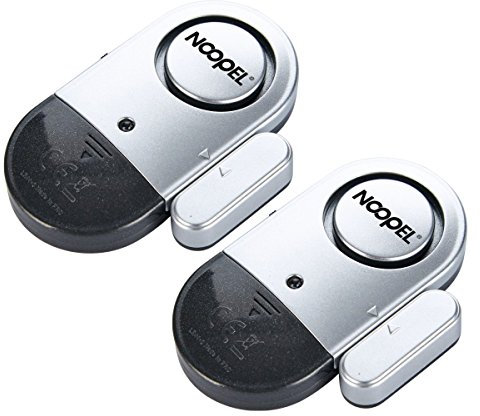 Door Window Alarm 2 Pack Noopel Home Security Ultra-Slim Wireless Magnetic Sensor Burglar Anti-theft 120DB Alarm with Batteries included - DIY EASY to Install