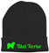 siviwonder Strickmütze - Tibet Terrier Hund Hunde Stickerei Tibet Tsang Apso Hütehund - Stickerei Hund Winter Mütze Wintermütze Beanie Mütze schwarz-neongrün