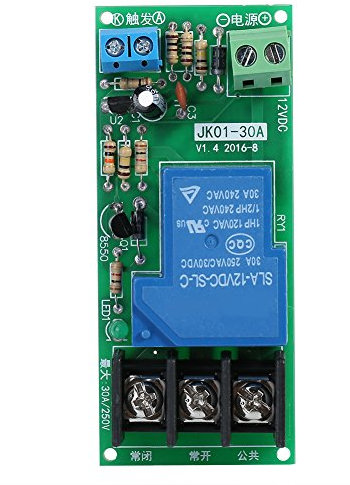 Akozon Timer Module, DC12V Delay Timer Switch Timing on/off Relay Module 0~60minutes 30A Load 250VAC/30VDC