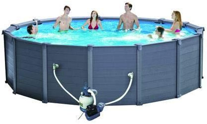 Piscina Graphite Grey Rotonda C/Tel. Portante C/Pompa Cm.478X124H. - capacità lt.16805 - peso kg.198,7 (26384)