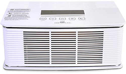 Air Innovations Air Purifier Ultra-Silent Smart Digital Dual Ionic Filter & UV Light Auto Particles Detection Removes 99% of Airborne Pollutants, White