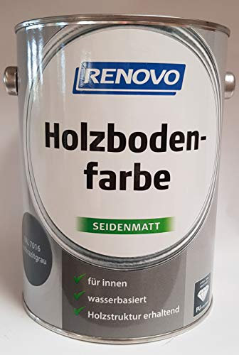Renovo 2,5 Liter Holzbodenfarbe Anthrazitgrau RAL 7016 seidenmatt