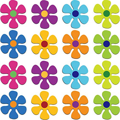 16 Stück Bunte Blume Kühlschrankmagnete aus den 70er Jahren für die Wanddekoration oder Whiteboard