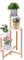 unho Supporto per Fiori in bambù a 4 livelli, fioriera da interno Scaffale Porta Piante vaso da esterno 22x80cm per casa patio giardino