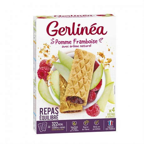 GERLINÉA - Barres Fourrées Framboise Repas 360G - Lot De 3 - livraison offerte
