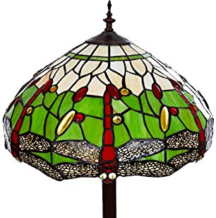 Birendy Stehlampe im Jugend Style, Dekorationslampe, Glaslampe, Leuchte, Stehleuchte, (Tiff 172 Grün)