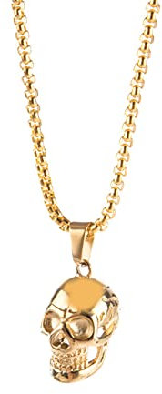 ShiQiao Spl Skull Pendant Necklace Gothic Necklaces for Women Men Punk Accessories for Girls Christmas Birthday Gifts for Boys