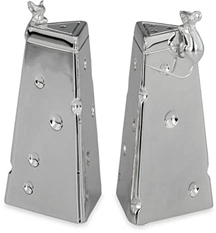 Salz- und Pfefferstreuer Set Maus | 2er-Set versilbert (Silber Plated) | H 7 cm | In Geschenkbox | Edles Geschenk