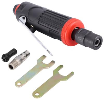 Amoladora Recta Neumática, Amoladora Recta De Aire Amoladora Neumática Recta, Juego De Lijadora De Barra De Aire Comprimido Herramienta De Pulido Rotativa Neumática Con Cabezales De Pulido Y Llave