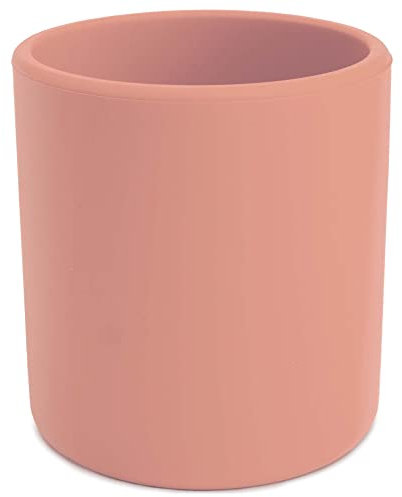 OLGS Silikon Becher Trinkbecher für Kinder | Trinklernbecher, Kinderbecher Rutschfest Rosa | Kindergeschirr, Babybecher, Silikonbecher für Baby und Kleinkinder Spülmaschinenfest BPA-frei 200ml (Muted)