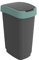 Rotho Twist Mülleimer 50l mit Deckel, Kunststoff, schwarz/grün