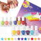 Aieenjor Nagellack kinder, 12 Farben Ungiftig Wasserbasis Peel Off Kinder Nagellack Set, Nagellack Schnell Trocken Nagellack Geschenke Kit für Mädchen