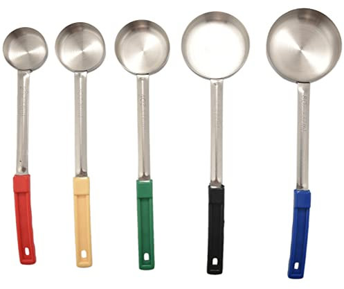 Kipebep CuillèRe à Sauce à Pizza à Tartiner avec Longue PoignéE en Caoutchouc Louche à Tartiner à Pizza Anti-Chaude CuillèRe à Soupe à Mesurer Outils de Cuisson