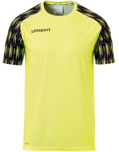 uhlsport REACTION GOALKEEPER SET Torwart Torhüter Fußball Set aus Shirts, Shorts, Baselayer und Fußballsocken/Stutzen, komplettes Set für Erwachsene und Jugendliche - fluo gelb/schwarz - Größe XXL