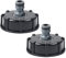 MaxEarn 2 Stk IBC Tankdeckel Adapter, S60x6 Grobgewinde zu 1/2 Schnuller-Ventiladapter Anschluss Zubehör, Ventil Rohrverbinder für Gartenschlauch IBC Container Wassertank Regenwassertank Tonnenventil