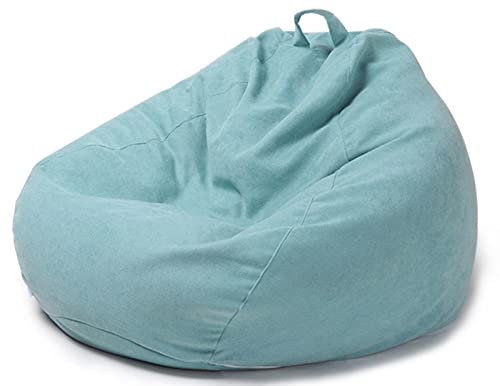 NIBHZ Sitzsack: Riesiger Sitzsack aus Memory-Schaum, großes Sofa mit weichem Mikrofaser-Bezug, Hellblau, 90 x 110 cm