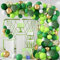 Luftballons Grün-144PCS Luftballon Girlande Grün Gold mit Konfetti Luftballons Palmblättern Set,Dschungel Geburtstag Dekoration für Kindergeburtstag Deko, Babypartys, Hochzeiten