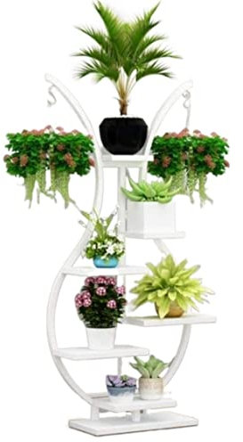 Blumenregal Blumenständer Pflanzenregal Kreatives Eisen-Pflanzenregal, Mehrschichtiger Pflanzenständer Für Innen- Und Außenhof, Terrasse, Balkon Blumentreppe Pflanzenständer Blumenbank ( Blue : A , Si