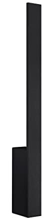 LED Wandleuchte innen Schwarz 4000 K 920 lm 50 cm hoch schmal indirektes Licht Wandlampe Wohnzimmer Flur