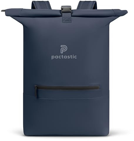 Pactastic Rolltop-Rucksack (extra groß) bis 70 Liter erweiterbar Laptopfach | robustes, wasserabweisendes veganes Tech-Material | flexible Höhe und Breite 40x20x50 (Handgepäck) bis 40x30x65 cm
