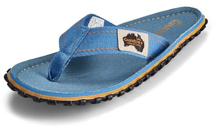 Gumbies Islander Unisex-Flip-Flops, mit superweichem Baumwoll-Zehensteg und strapazierfähiger recycelter Gummisohle, Komfort garantiert, Hellblau, 43 EU