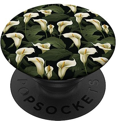 Entdecken Sie die Schönheit der Calla-Lilien-Blumendesign PopSockets mit austauschbarem PopGrip