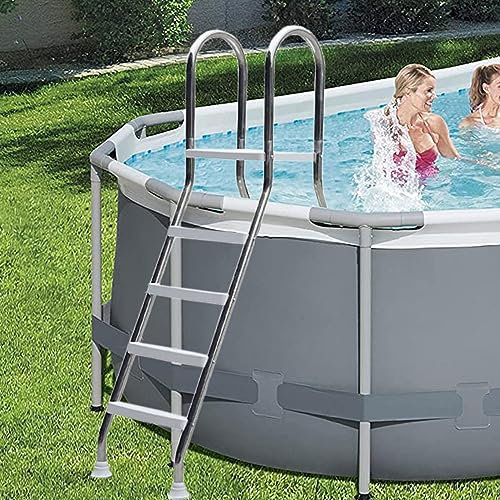 BOTOWI 304 Stainless Steel Pool Ladder 52 Pool Entry Step Ladder with Secure Non-Slip 4 Steps for Above Ground Outdoor Swimming Pools, Adults Home Kitchen Indoor, Load 500 Lb