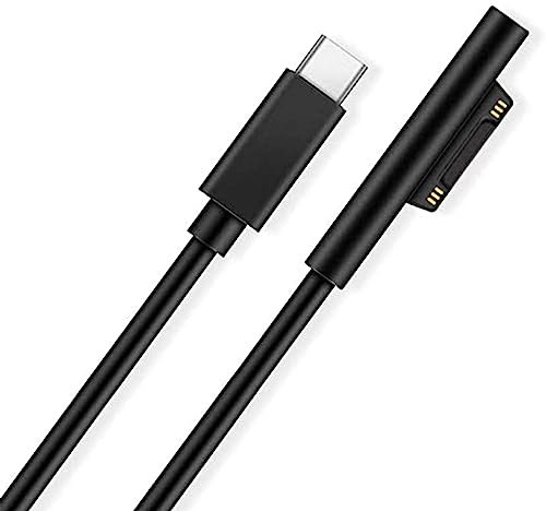 Aioum Surface Pro USB-C-Ladekabel, 15V Connection to USB-C Cable, Compatible with Surface Pro 3/4/5/6, Surface Laptop/Laptop 2, Surface Book 1/2, Surface 3/Go/Studio 1.8m