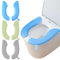 Guojanfon Bathroom Soft Thicker Warmer Stretchable Washable Cloth Toilet Seat Cover Pads, 3PCS (3Color/EVA)
