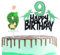 Dinosaur 9th Birthday Cake Topper with Number Candle 9 Dino Candles Cake Decorations for Boys,Happy 9th Birthday Dinosaur Theme Party Candles Cake Cupcake Topper for Boys Girls 9th Birthday Decor