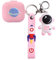 Cartoon Silicion Earphones Case Compatible with JBL Wave Flex/JBL Wave 300 TWS, Cute Wireless Bluetooth Shockproof Protector Cover Earphone Charging Box with Keychain (Pink A)