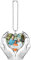 PiercingJak Photo Personnalisé Ornement Suspendu de Voiture Coeur Pendentif Tenir dans la Paume de la Main Décoration de Voiture Retroviseur Cadeau Saint-Valentin Anniversaire Bijoux Femme Homme