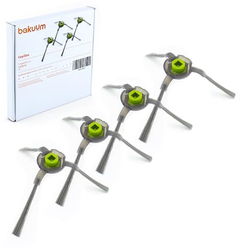 BAKUUM x4 brosses pour LEFANT M1. Pack balais latéraux. Pack de pièces de rechange et accessoires pour robot aspirateur