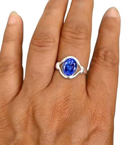 Solitaire Fine Jewelry Tansanit-Ring, massiver 925er-Sterlingsilber-Ring für Frauen, elegantes bestes Geschenk zum Geburtstag, Muttertag, Dezember-Geburtsstein-Ring, natürlicher Edelstein-Ring