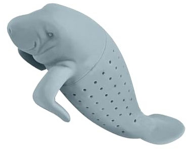 IUSOT Cute Animal Teesieb Silikon (Seekuh) - Tee-Ei Lustig für Losen Tee, Wiederverwendbarer Teeball mit Feinmaschigem Sieb - für die Meisten Tee Kannen und Tassen, Geschenk für Tee-Liebhaber