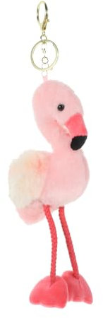 HEMOTON Plüsch Flamingo Schlüsselanhänger Mit Niedlichem Design Flauschiger Anhänger Für Taschen Rucksäcke Und Schlüsselbund Geschenkidee Für Frühling Und Sommer