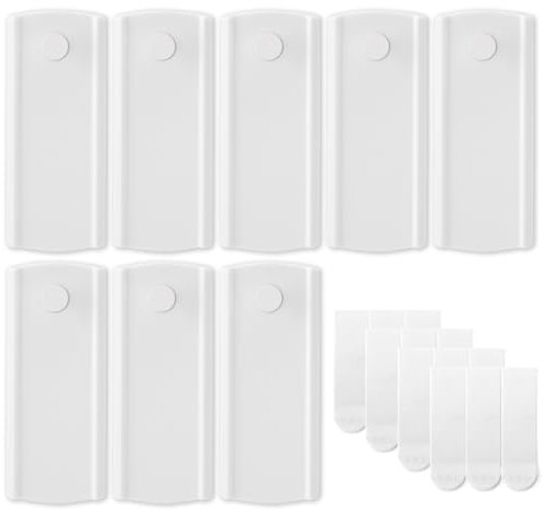 HENGBIRD 8 Piezas Cuelga Cuadros Sin Clavos y 12 Tiras Adhesivas, PVC Gancho Adhesivo Pared Colgar Cuadros Sin Agujeros, Clavos Pared Sin Taladro, Alcayatas Pared para Pósters, Marcos, Espejos