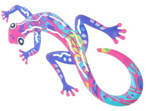 Yardwe Metall Gecko Outdoor Terrasse Hängen Metall Skulptur Für